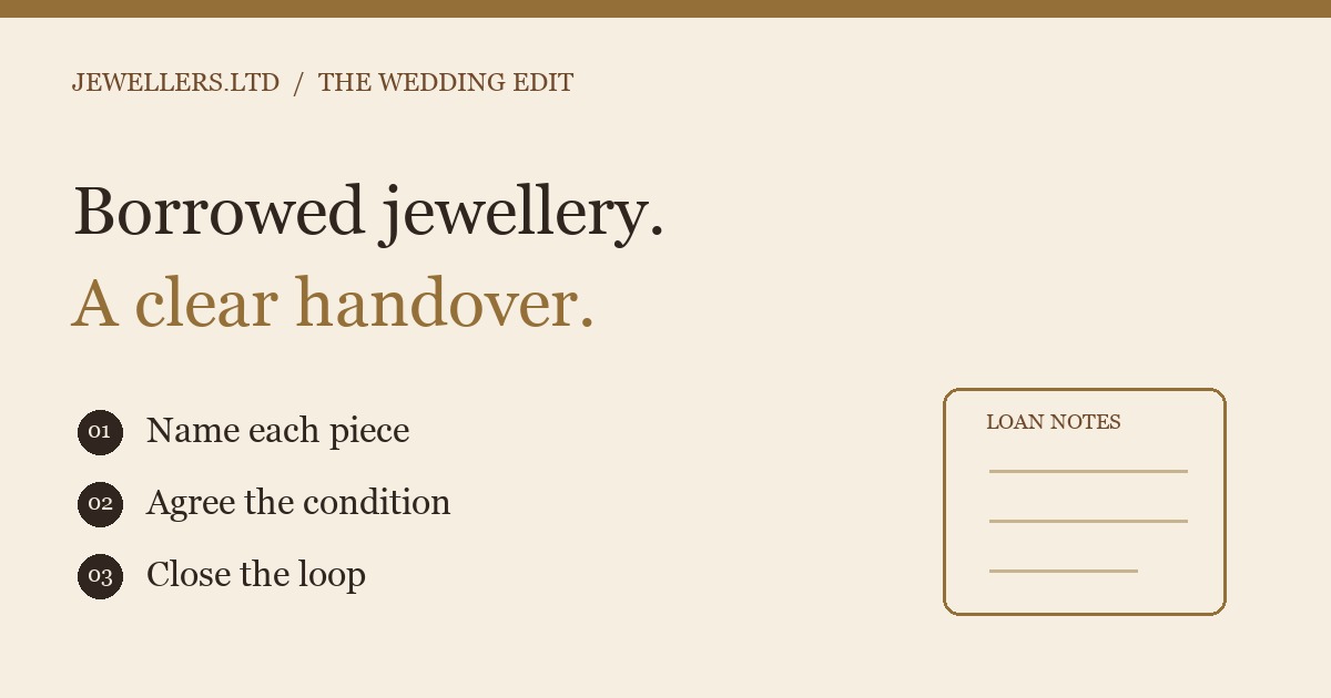 Original handover checklist: name each piece, agree the condition and close the loop